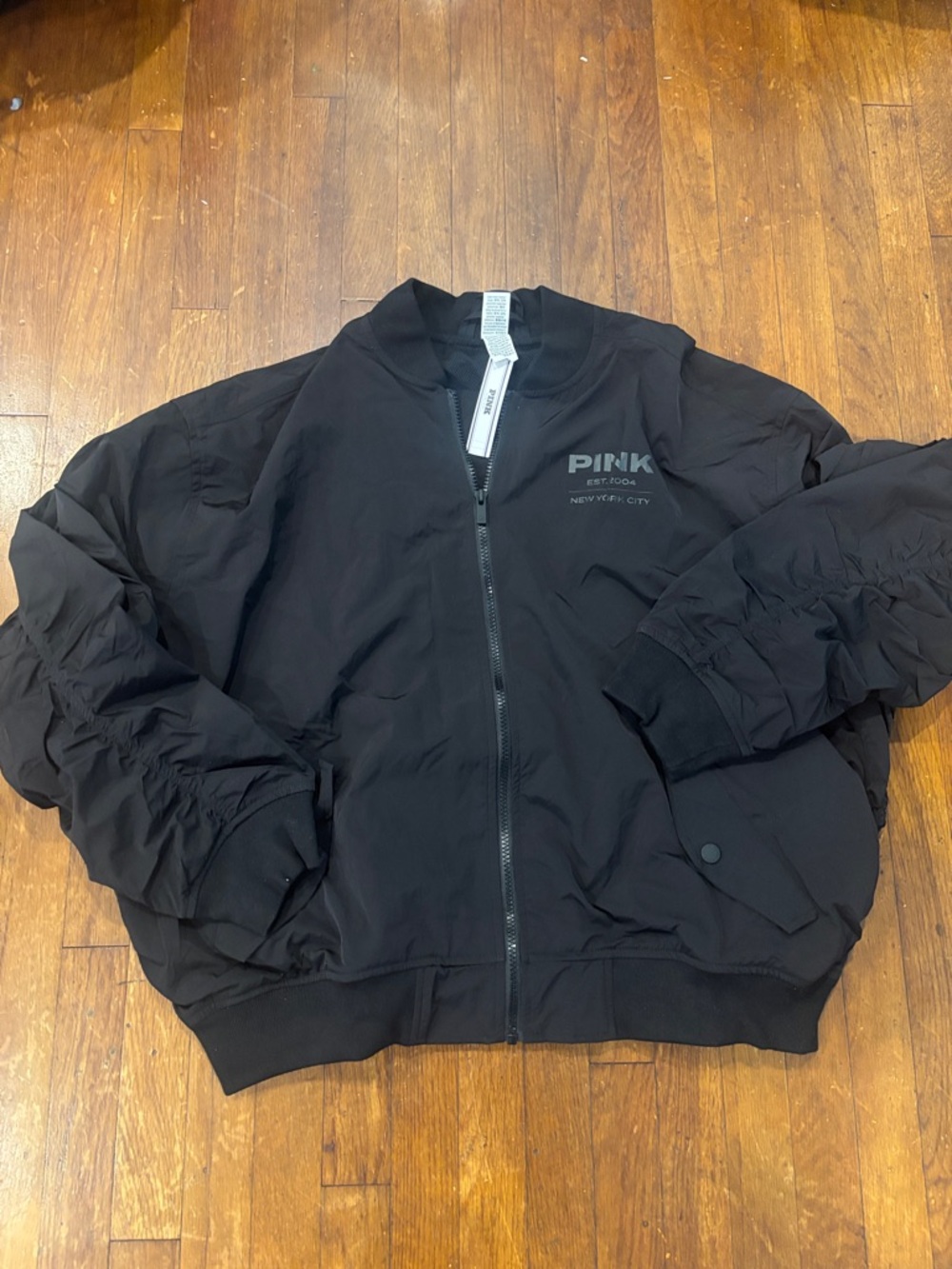 PINK Victoria's Secret Black Bomber Jacket - Picture 1 of 1